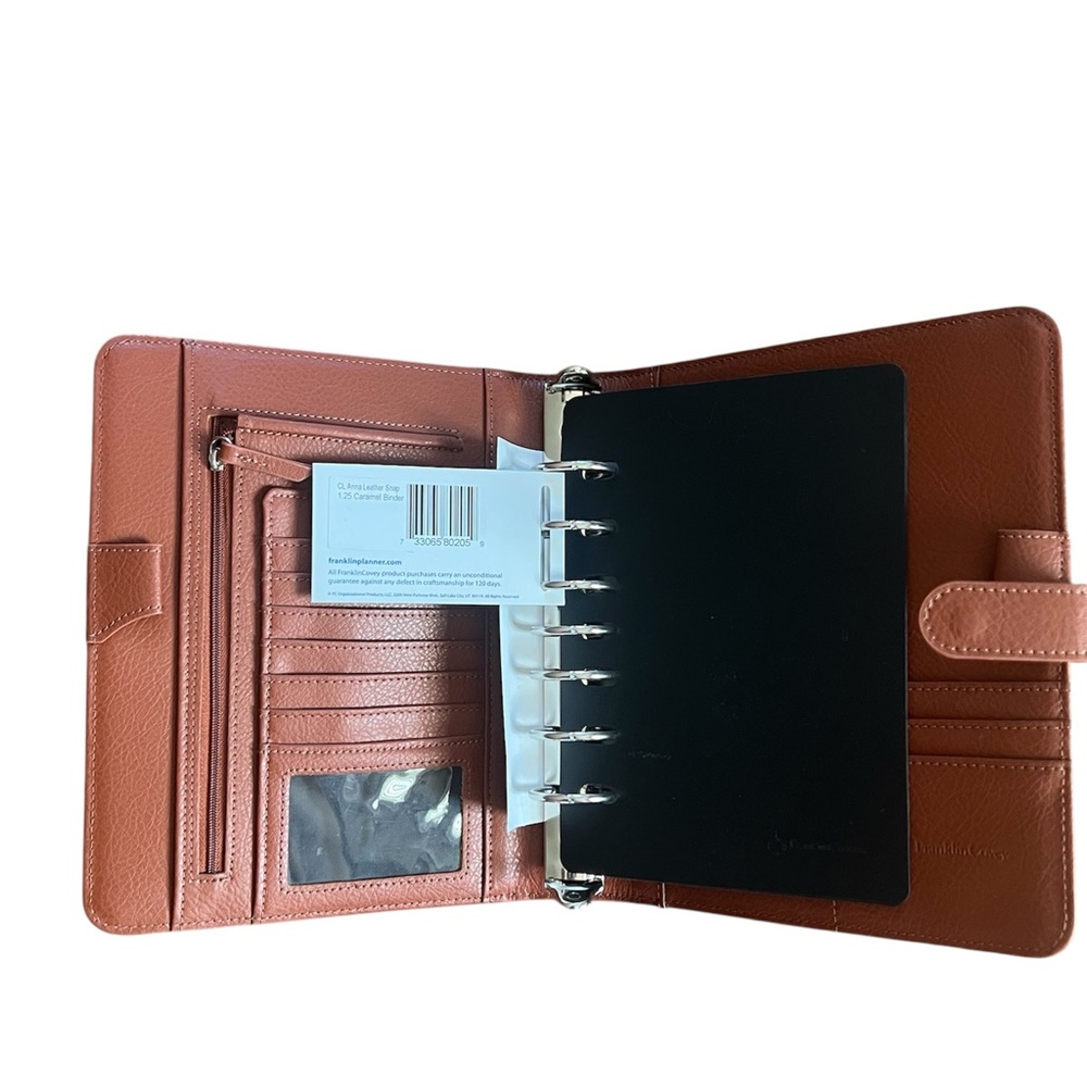 Franklin Covey Anna Caramel Classic Leather Binder - Brand New - Picture 5 of 6